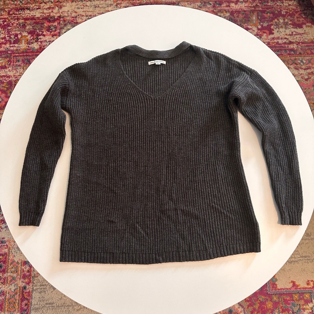 American Eagle Long Sleeve Gray Sweater
